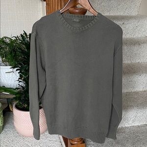 John Galt Olive Green Eclectic Grandpa Crewneck Sweater OS
